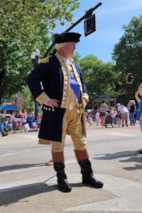 Curt Radabaugh portrays George Washington