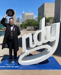 Robert Brugler as Abraham Lincoln in Indianapolis, Indiana